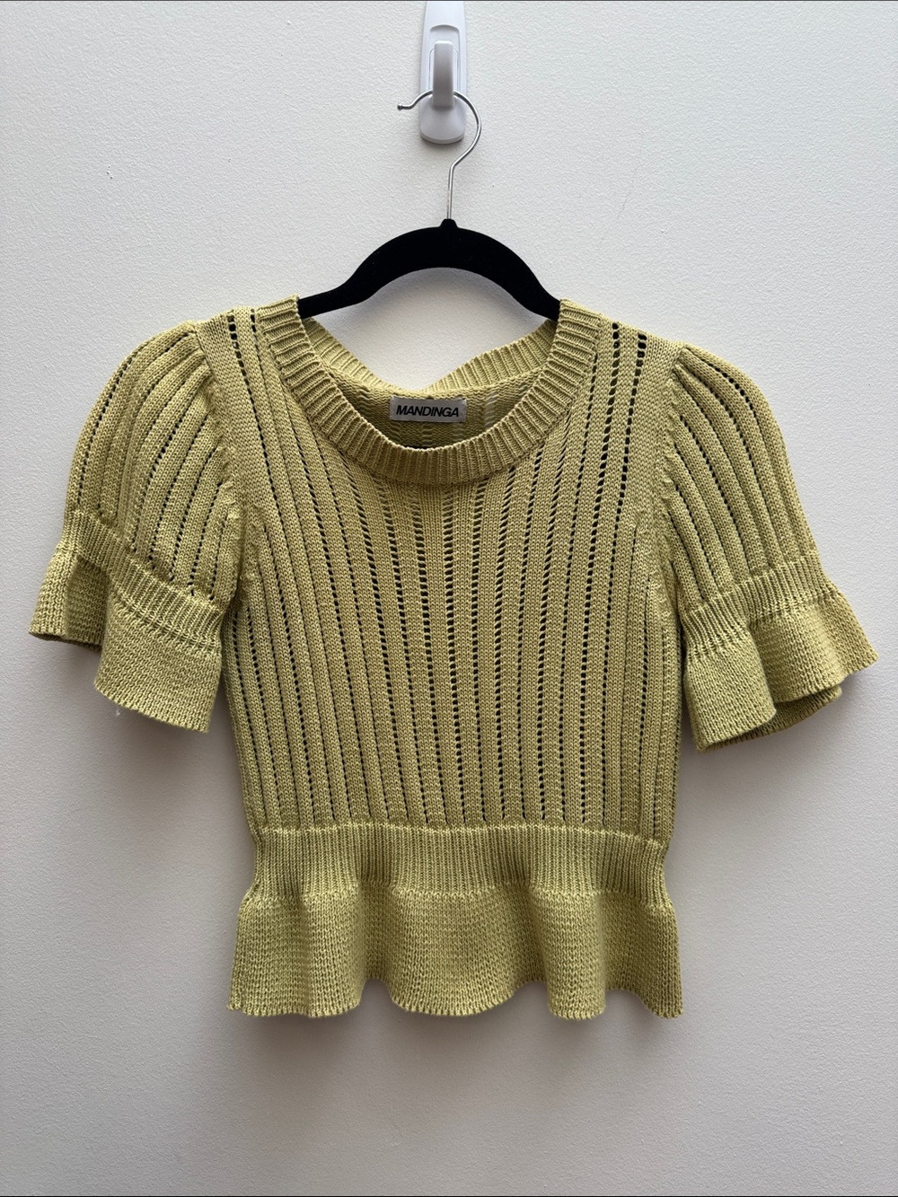 Lisa Says Gah Mandinga knit peplum top
